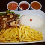 File de tilapia com Fritas